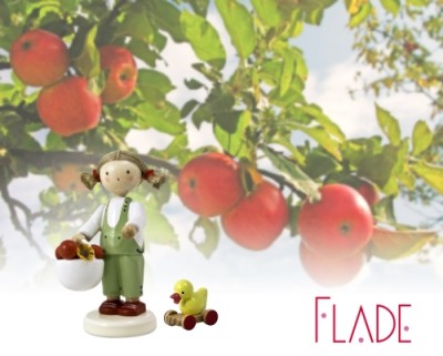 FLADE Kinder Mädchen mit Apfelkorb